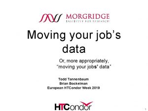 Moving your jobs data Or more appropriately moving