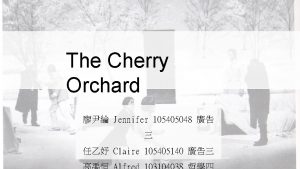 The Cherry Orchard Jennifer 105405048 Claire 105405140 Symbols