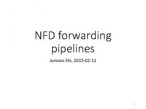 NFD forwarding pipelines Junxiao Shi 2015 02 11