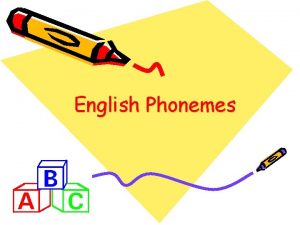 English Phonemes Vowel Phonemes A Cat Bat Rat