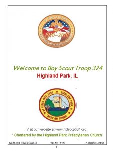 Welcome to Boy Scout Troop 324 Highland Park