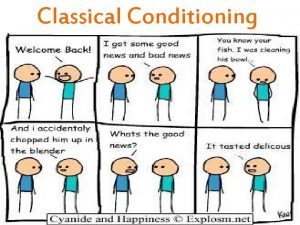Classical Conditioning Learning Learning relatively permanent change in
