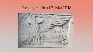 Pressegesprch 07 Mai 2018 Entwicklung der Eingangszahlen seit