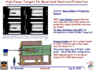 HighPower Targets for Muon and Neutrino Production Context