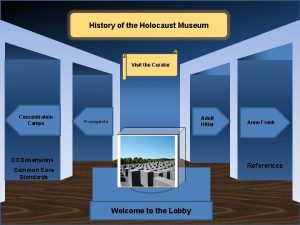 History of the Holocaust Museum Visit the Curator