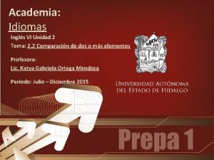 Academia Idiomas Ingls VI Unidad 2 Tema 2