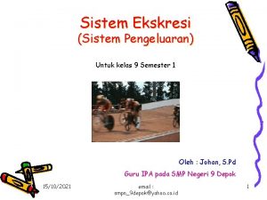 Sistem Ekskresi Sistem Pengeluaran Untuk kelas 9 Semester