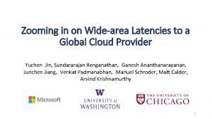 Zooming in on Widearea Latencies to a Global