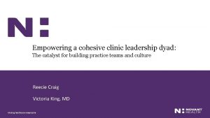 Empowering a cohesive clinic leadership dyad The catalyst