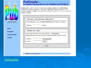 Pubcrawler Semantic Web The Semantic Web will bring