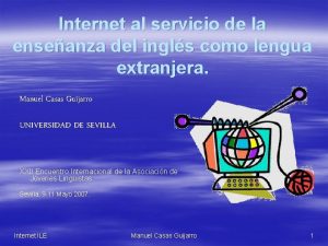 Internet al servicio de la enseanza del ingls