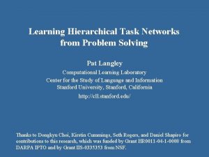 Learning Hierarchical Task Networks from Problem Solving Pat