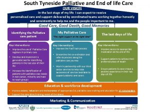 South Tyneside Palliative and End of life Care