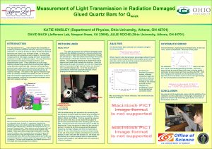 Measurement of Light Transmission in Radiation Damaged Glued