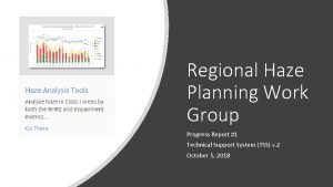 Regional Haze Planning Work Group Progress Report 1