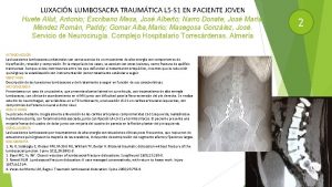 LUXACIN LUMBOSACRA TRAUMTICA L 5 S 1 EN