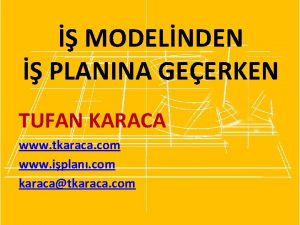 MODELNDEN PLANINA GEERKEN TUFAN KARACA www tkaraca com