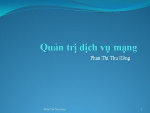 Qun tr dch v mng Phan Th Thu