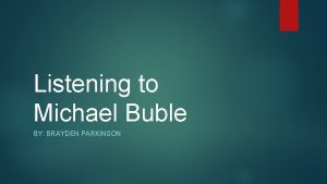 Michael buble parkinson