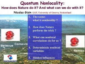 Quantum Nonlocality How does Nature do it And