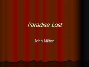 Paradise Lost John Milton Lines 1 49 l