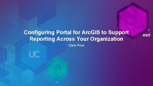 Configuring Portal for Arc GIS to Support Reporting