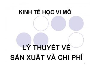 KINH T HC VI M L THUYT V