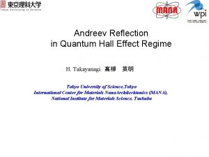 Andreev Reflection in Quantum Hall Effect Regime H