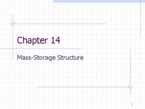 Chapter 14 MassStorage Structure 1 Disk Structure Disk