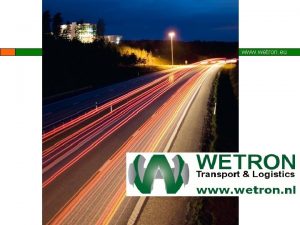 www wetron eu Met Wetron goed op weg