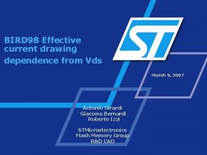 BIRD 98 Effective current drawing dependence from Vds