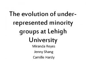 The evolution of underrepresented minority groups at Lehigh