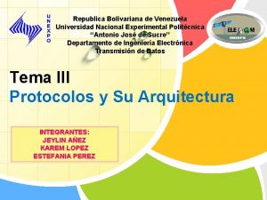 Republica Bolivariana de Venezuela Universidad Nacional Experimental Politcnica