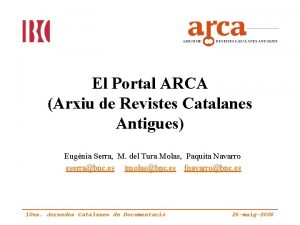 El Portal ARCA Arxiu de Revistes Catalanes Antigues