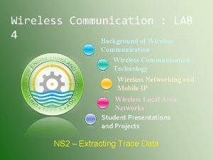 Wireless Communication LAB 4 Background of Wireless Communication