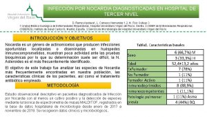 INFECCIN POR NOCARDIA DIAGNOSTICADAS EN HOSPITAL DE TERCER