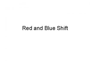 Red and Blue Shift The Doppler Effect Sound