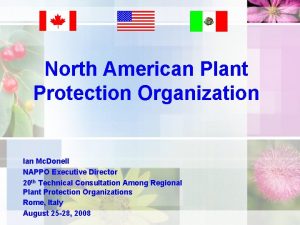 North American Plant Protection Organization Ian Mc Donell