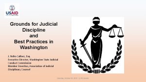 Grounds for Judicial Discipline and Best Practices in