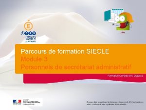 Parcours de formation SIECLE Module 3 Personnels de