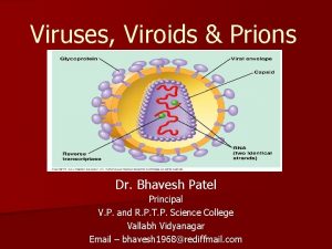 Viruses Viroids Prions Dr Bhavesh Patel Principal V