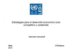 Estrategias para el desarrollo economico local competitivo y