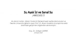 Su Ayak zi ve Sanal Su 48015017 Bu