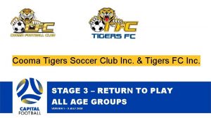 Cooma Tigers Soccer Club Inc Tigers FC Inc