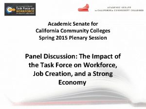 Academic Senate for California Community Colleges Spring 2015