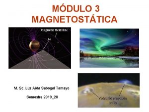 MDULO 3 MAGNETOSTTICA M Sc Luz Ada Sabogal