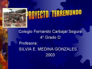 Colegio Fernando Carbajal Segura 4 Grado D Profesora
