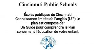 Cincinnati Public Schools coles publiques de Cincinnati Connaissance