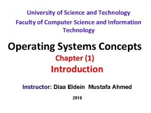 University of Science and Technology Faculty of Computer