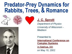 PredatorPrey Dynamics for Rabbits Trees Romance J C